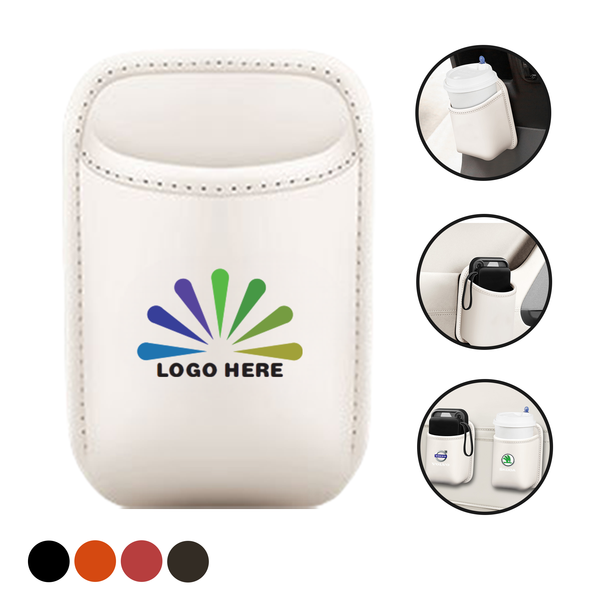 Car Leather Door Cup Holder 2