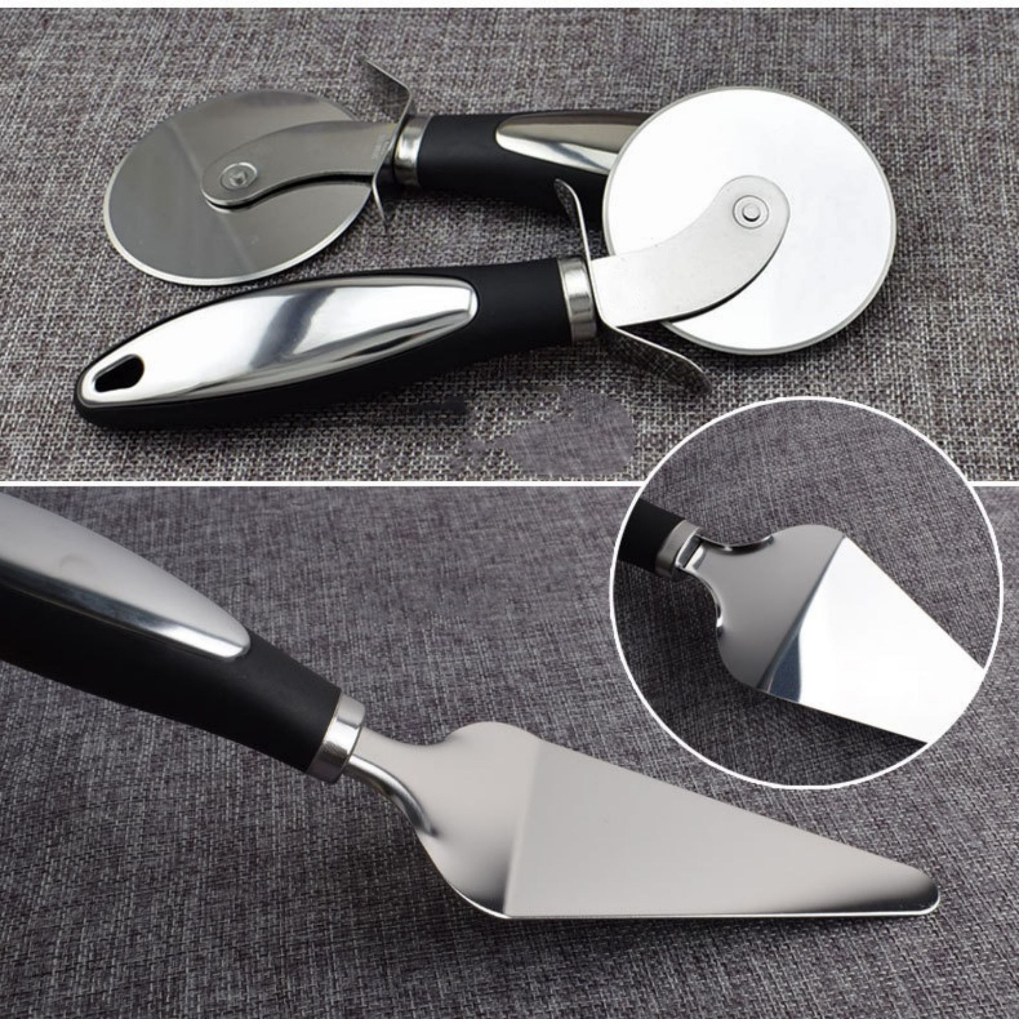 2 Pcs Pizza Slicer And Spatula Set 3