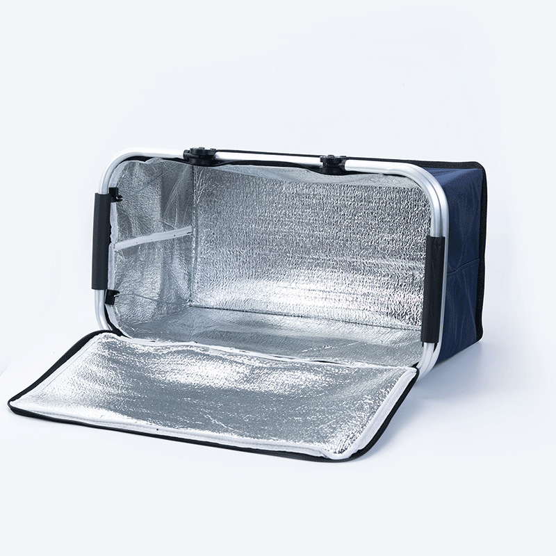 Foldable Picnic Insulated Basket Portable Refrigerated Lunch Bag 6