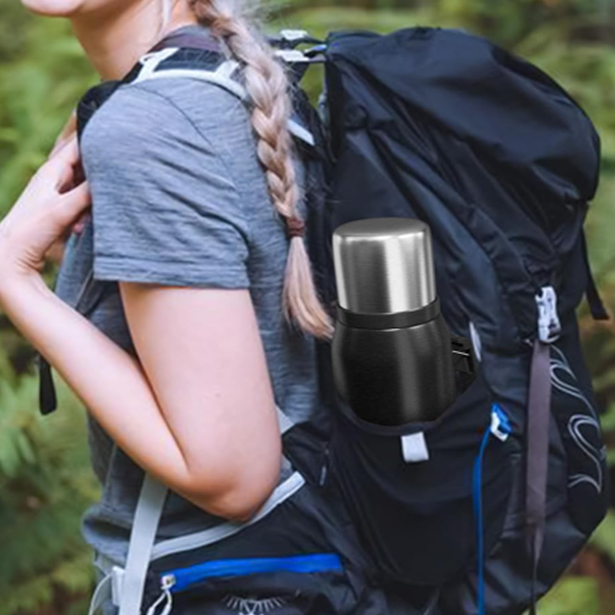 34oz Stainless Steel Vacuum Flask, custom water bottle with logo imprint 2
