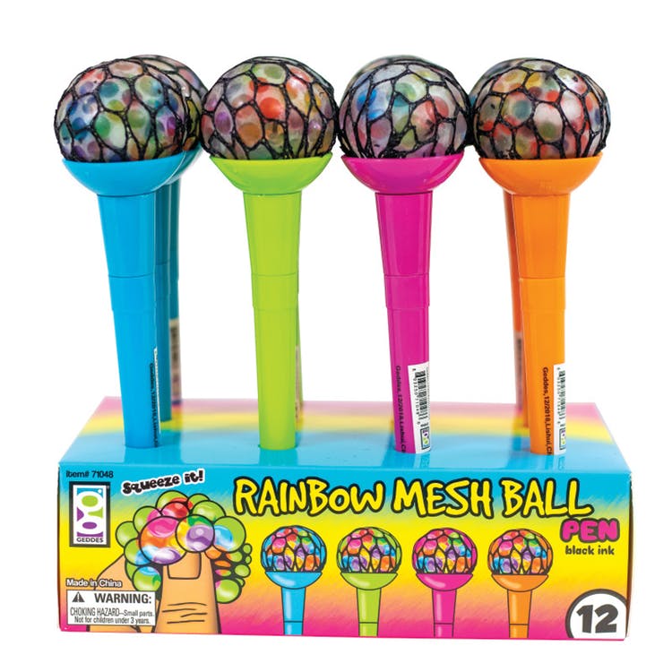 Ballpoint Pens with Stress Ball - Assorted 6.75" 1