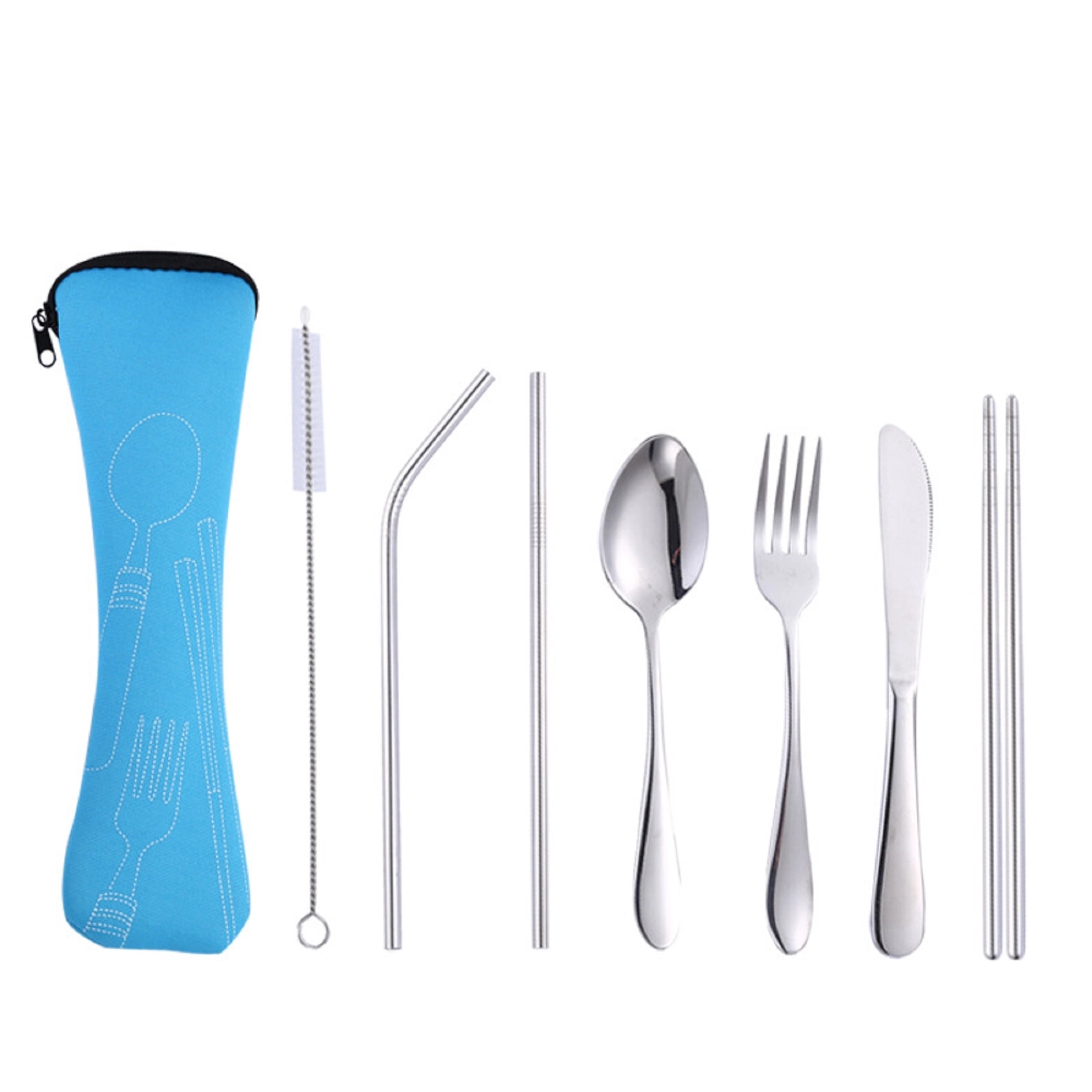 Stainless Steel Cutlery 7 Piece Set with Neoprene Bag 3