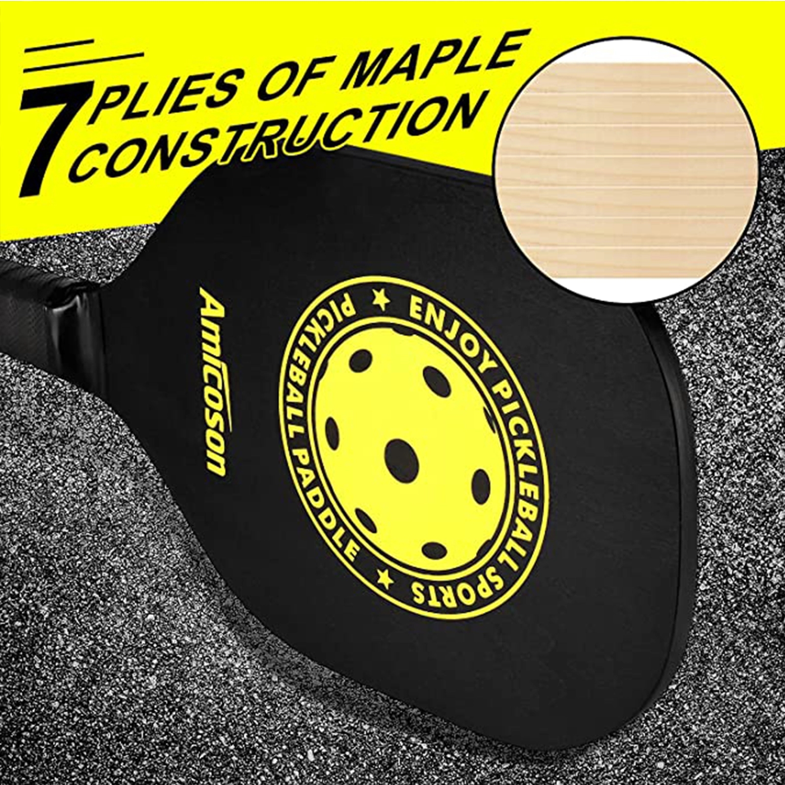 Pickleball Set Includes 4 Paddles & 8 Balls 5