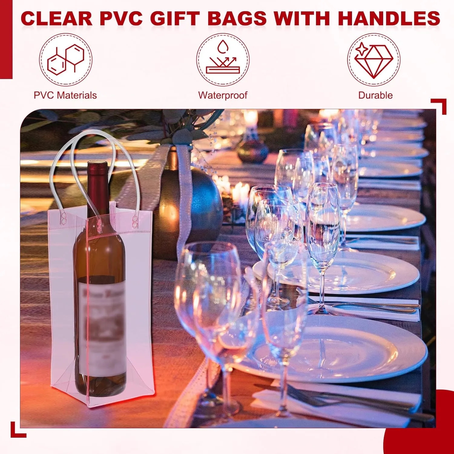 PVC Tote Bag For Wine 4