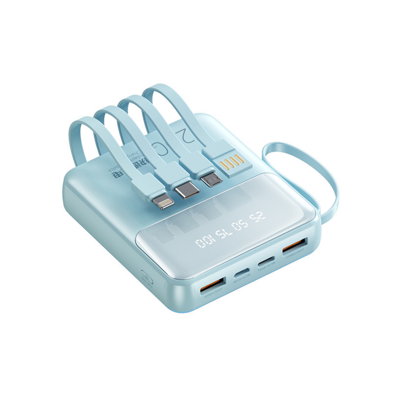 10000 Mah Power Bank W/ 4 Cables 6