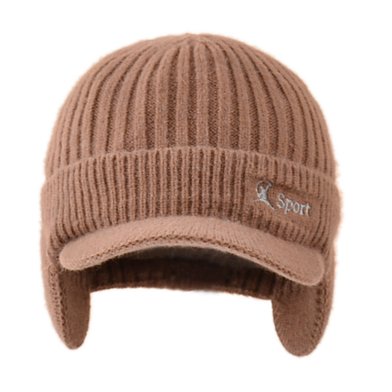 Knit Beanie Winter Fleece Lined Skull Cap w/ Ear Flaps 3