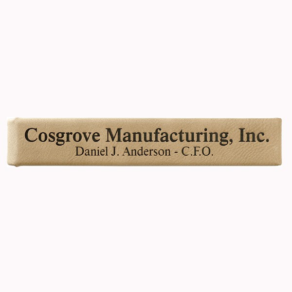 Leatherette Single Pen Case - Dark Brown Laser Engraved 3