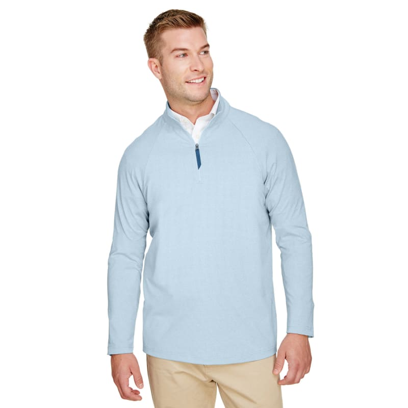 Devon & Jones CrownLux Performance™ Men's Clubhouse Micro-Stripe Quarter-Zip 7