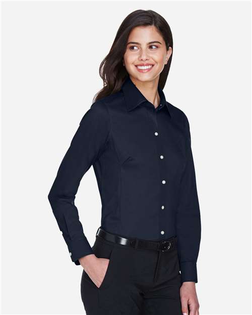 Women's Crown Collection® Solid Stretch Twill Woven Dress Shirt - DG530W 11