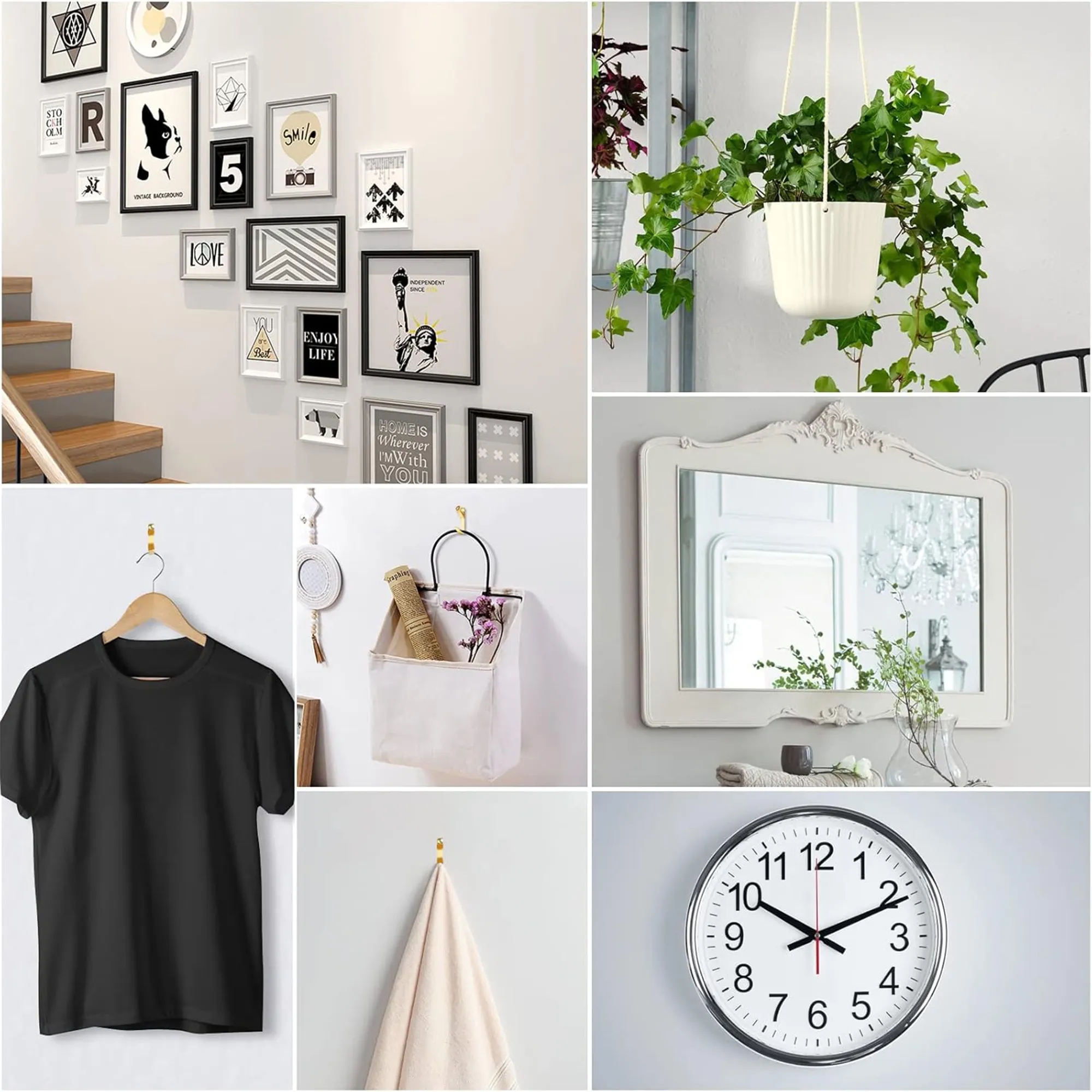 100-Pack Adhesive Wall Hooks 6
