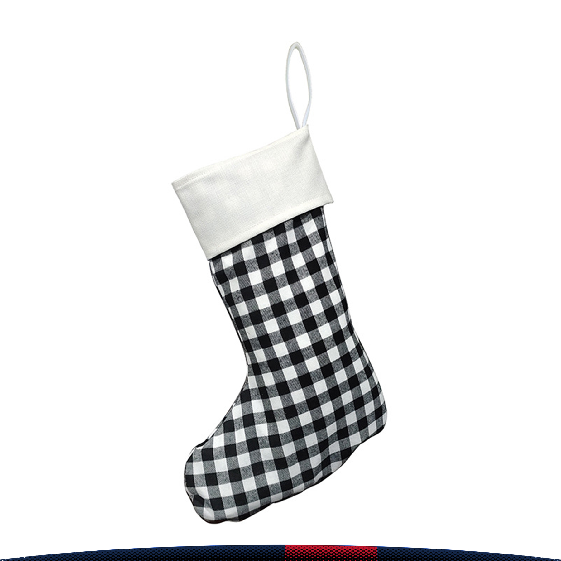 Checkered Christmas Stocking 4
