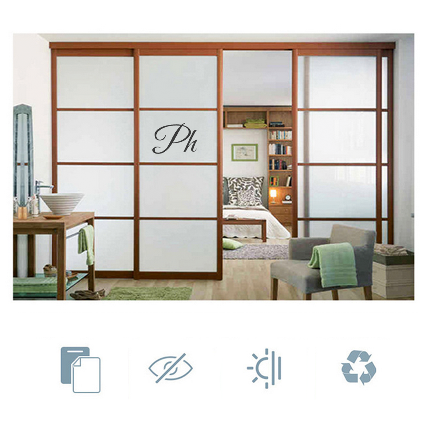 Frosted Window Privacy Film 1
