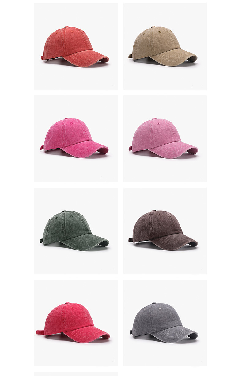 Adjustable Low Crown Cotton Baseball Cap 8