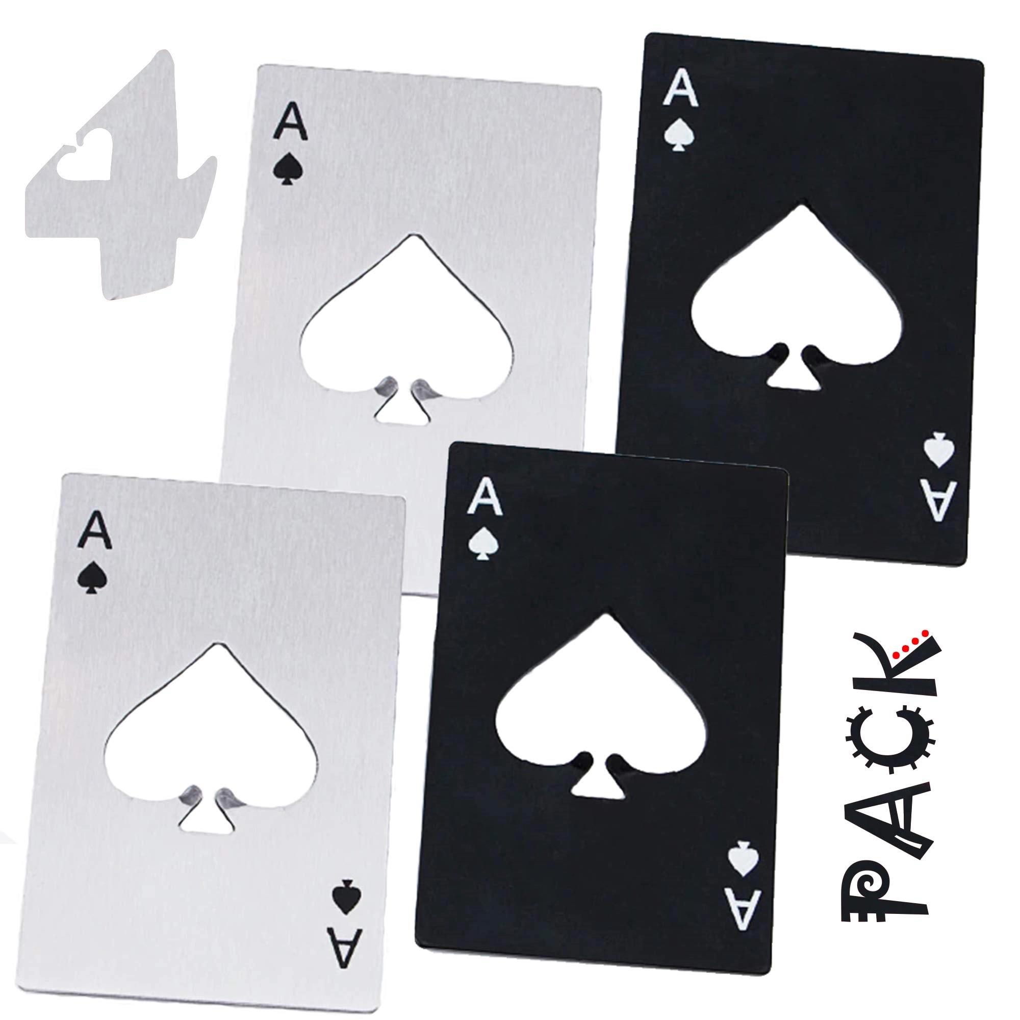 Poker Card Bottle Openers Stainless Steel 6