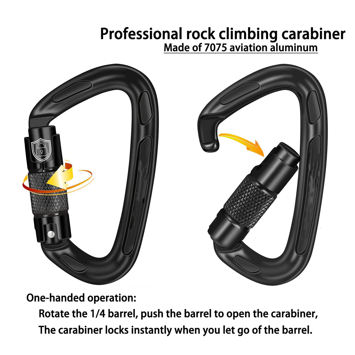 Locking Climbing Carabiner Clips 1