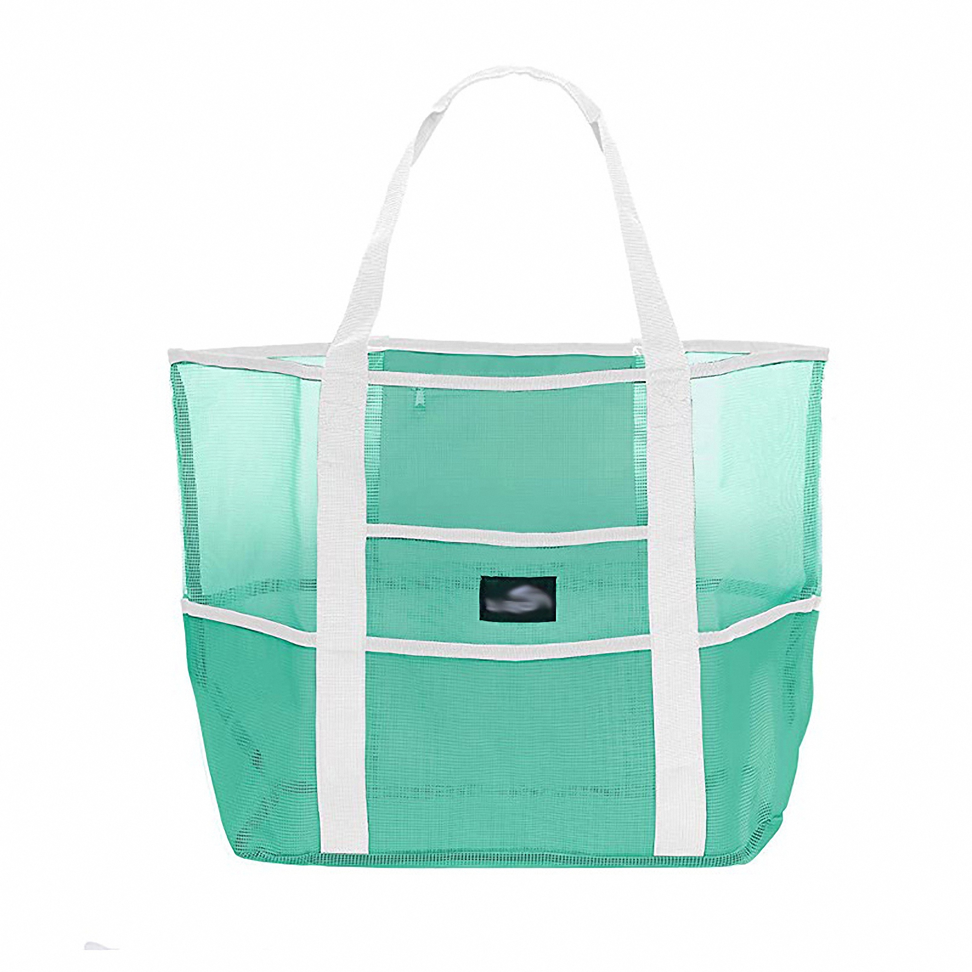 Large Beach Mesh Tote Bag for Sand and Water, custom tote bag with logo imprint 3