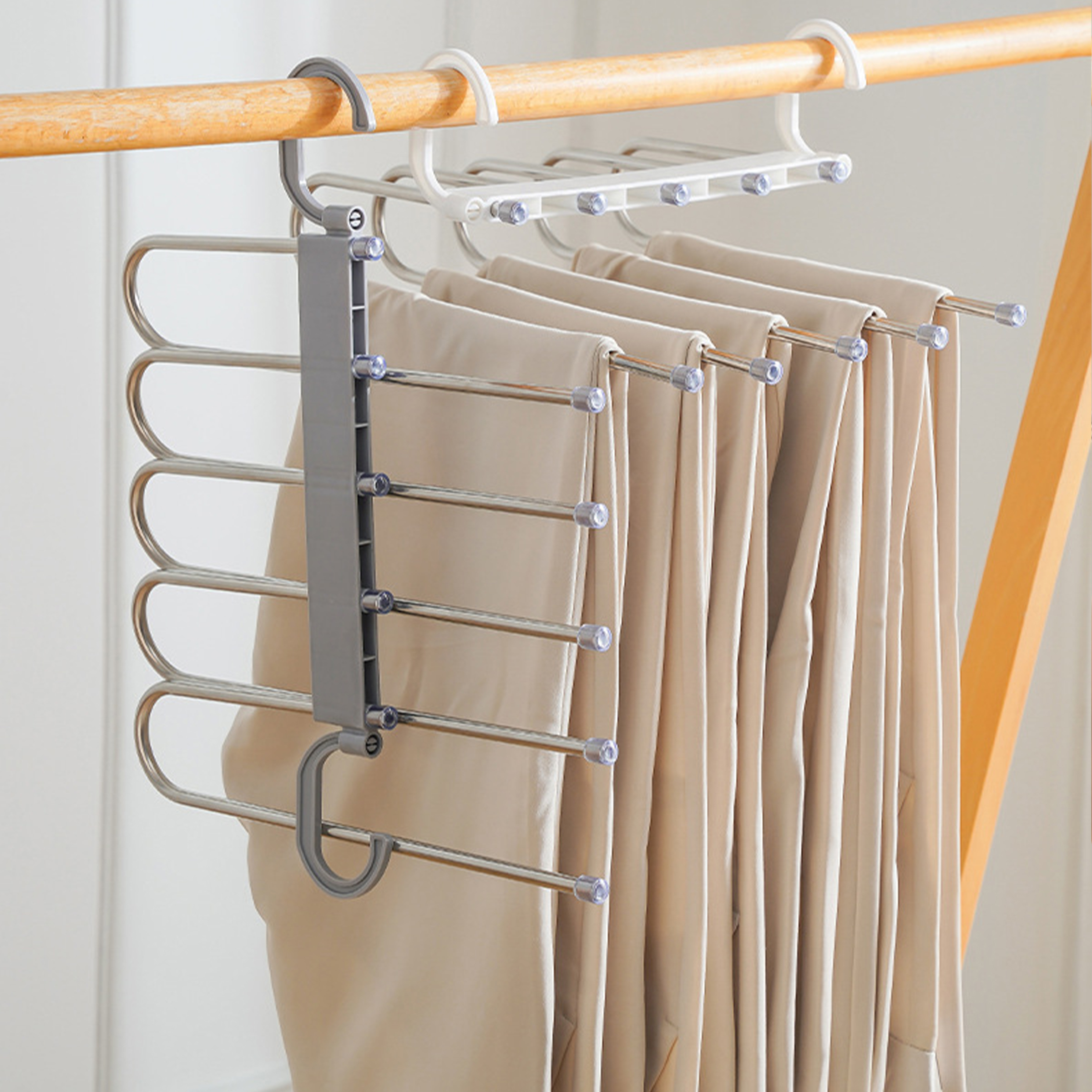 Stainless Steel Multi Functional Folding Storage Hanger 4