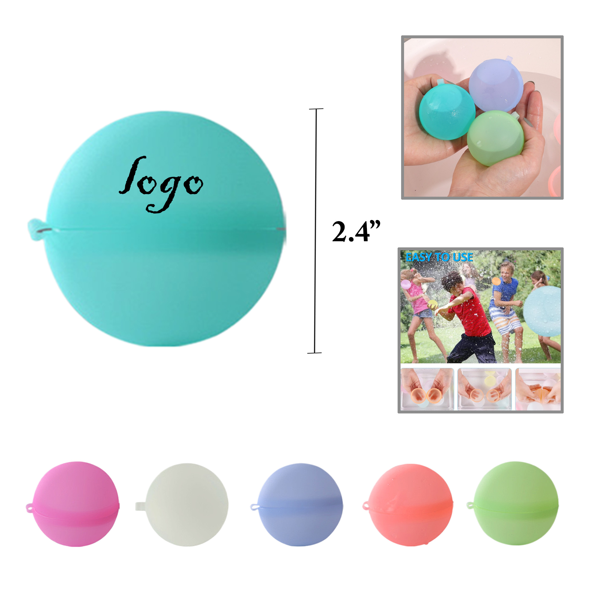 MOQ100 Silicone Water Balls for Playtime Fun 4