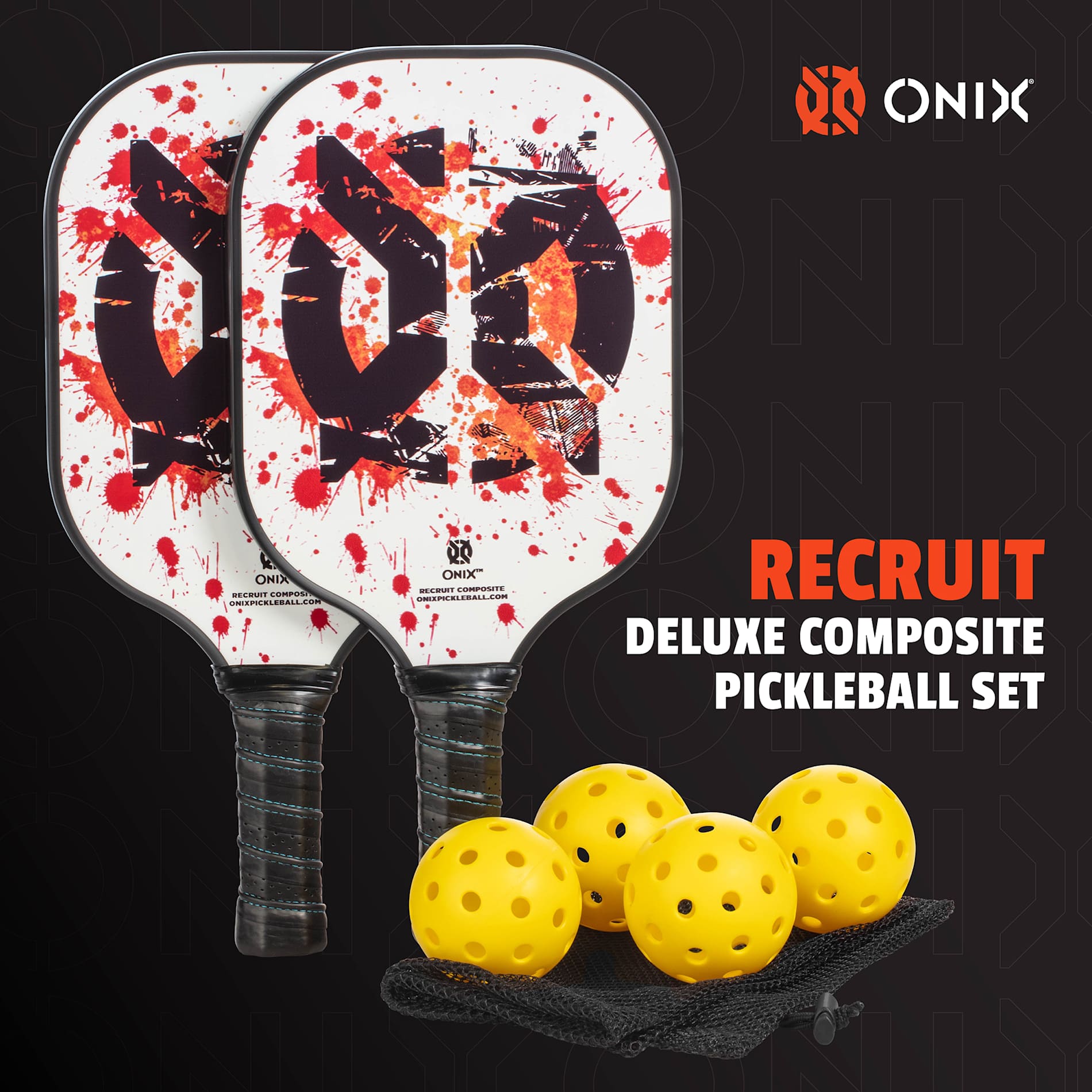 Onix Recruit Composite Pickleball Set 8
