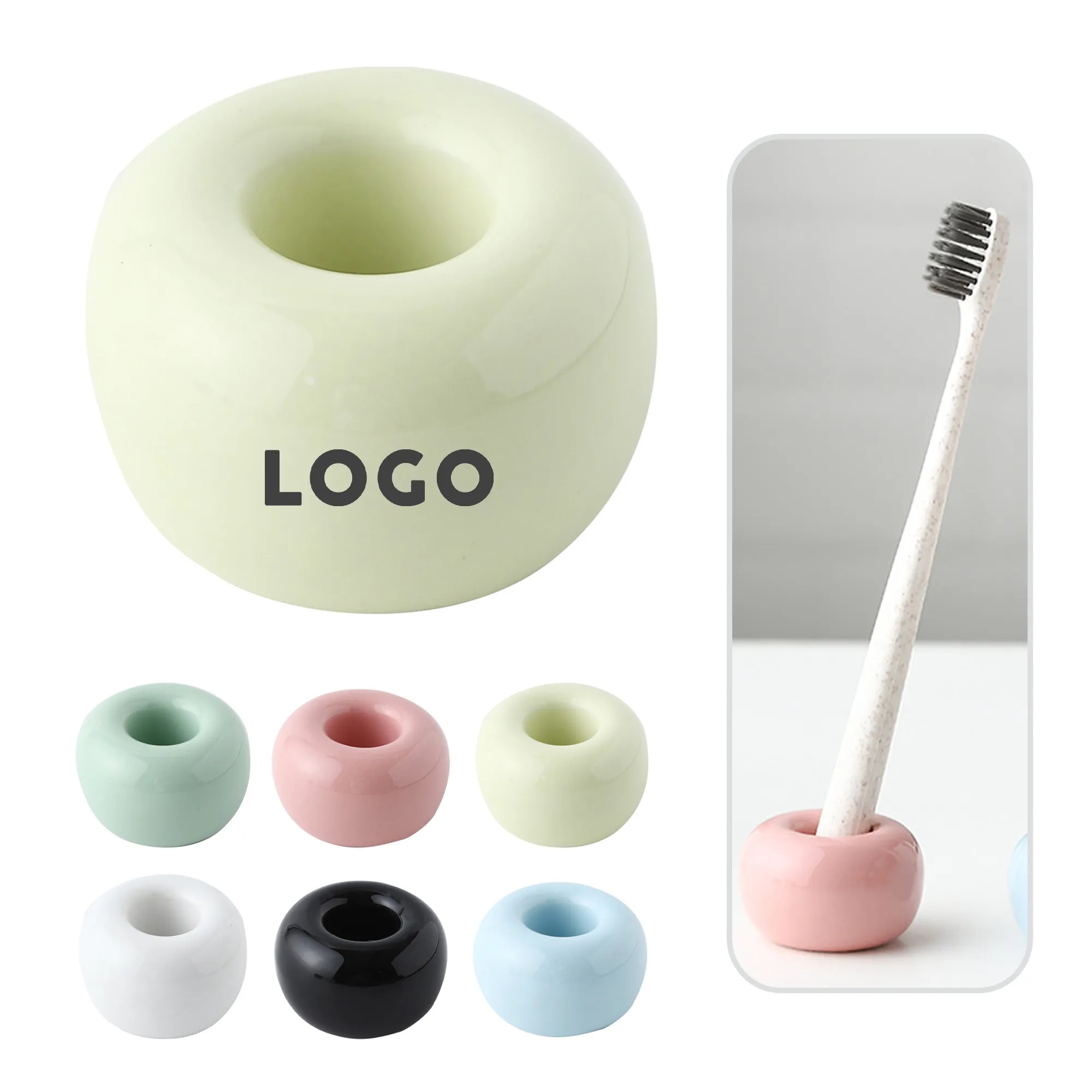 Simple Ceramic Toothbrush Holders 1