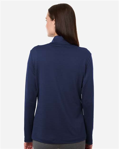 Women's Textured Stripe Quarter-Zip Pullover - A709 7