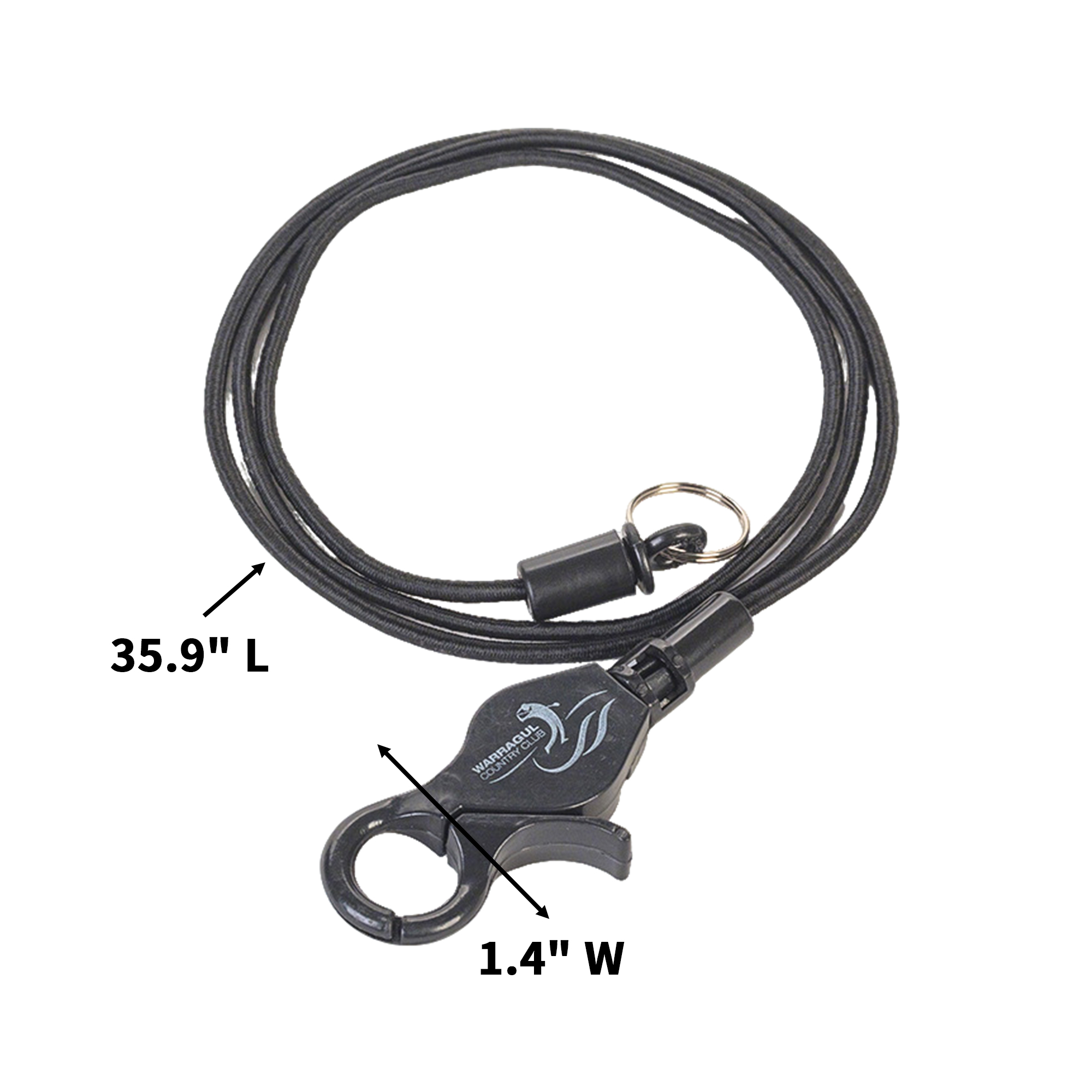 Nylon Covered Bungee With Lobster Hook 35.9" Length X 1.4" Width 8