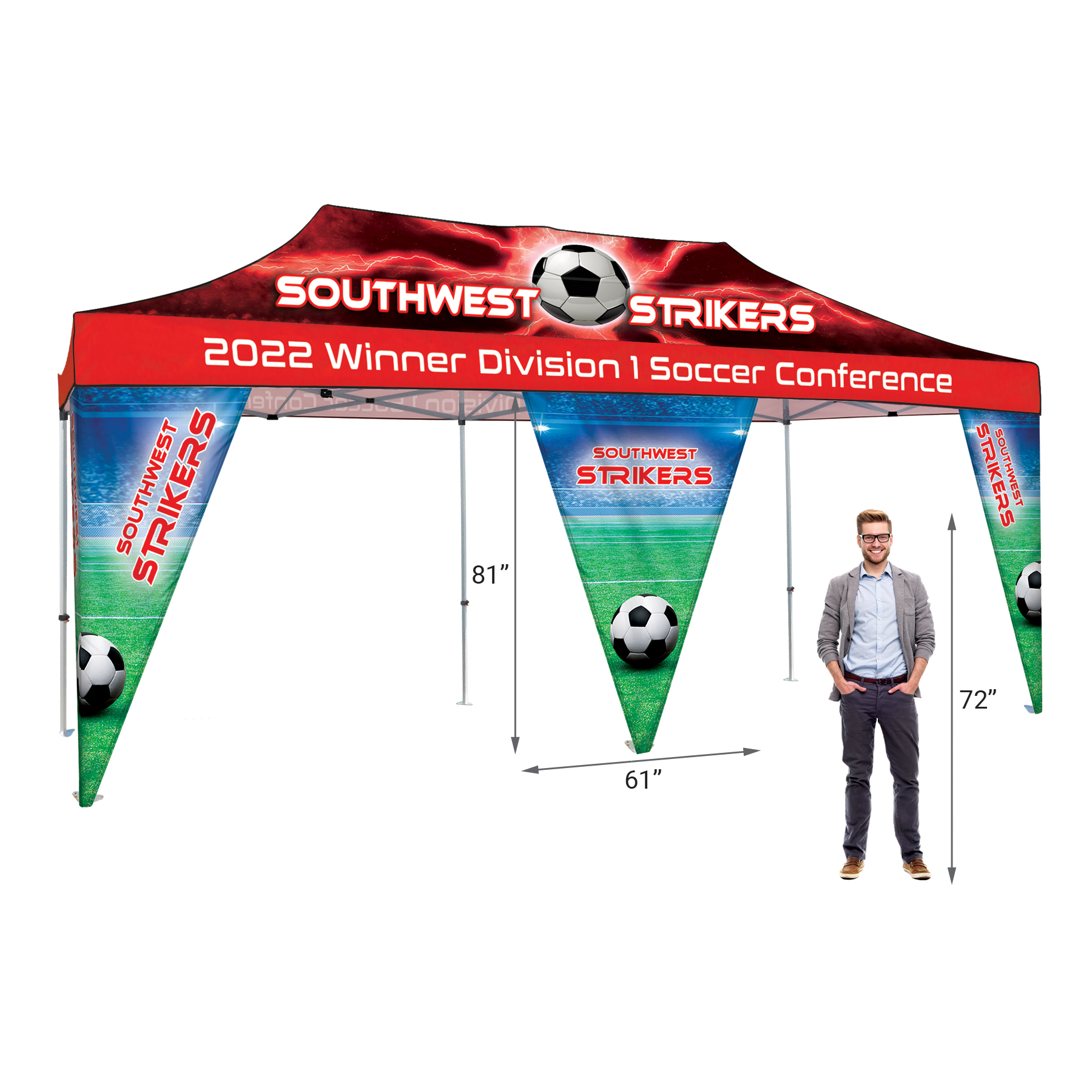 20' Premium Tent Corner Banner Set 5