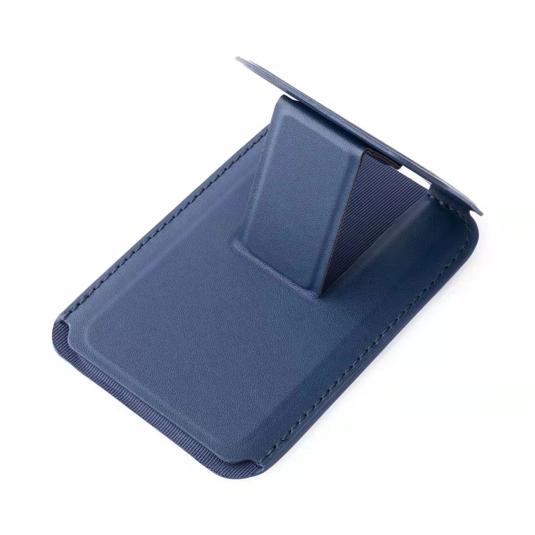 Magnetic Leather Wallet Cards Holder Stand with Kickstand 2