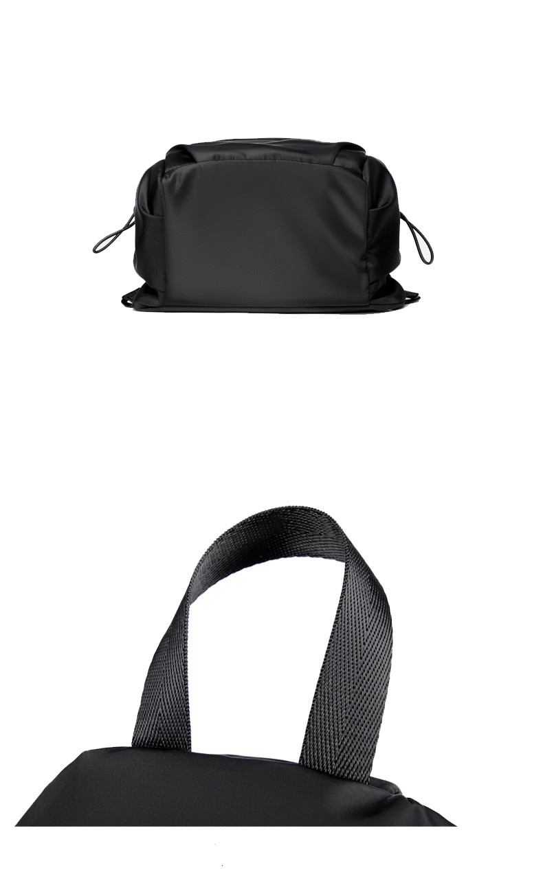Nylon Small Black Sling Crossbody Bag With USB Charging Port 10