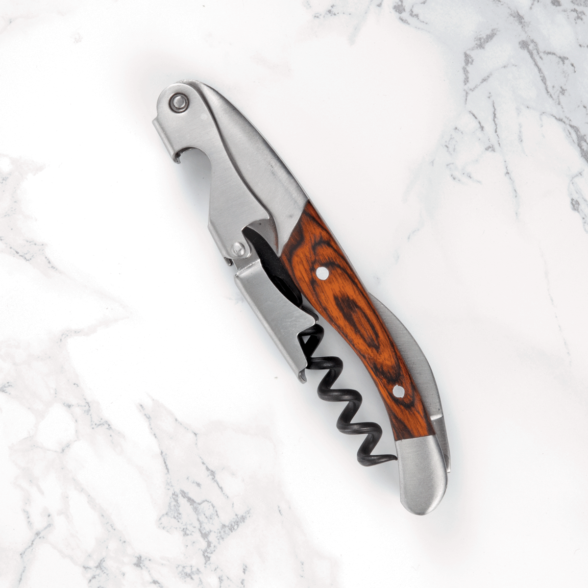 Twine Living® Wooden Double Hinged Corkscrew with Gift Box 11