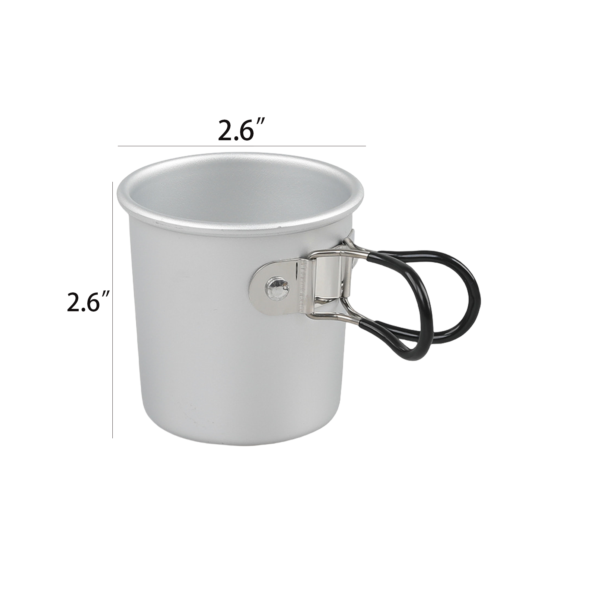 10oz Outdoor Aluminum Alloy Cup With Foldable Hnadle 1