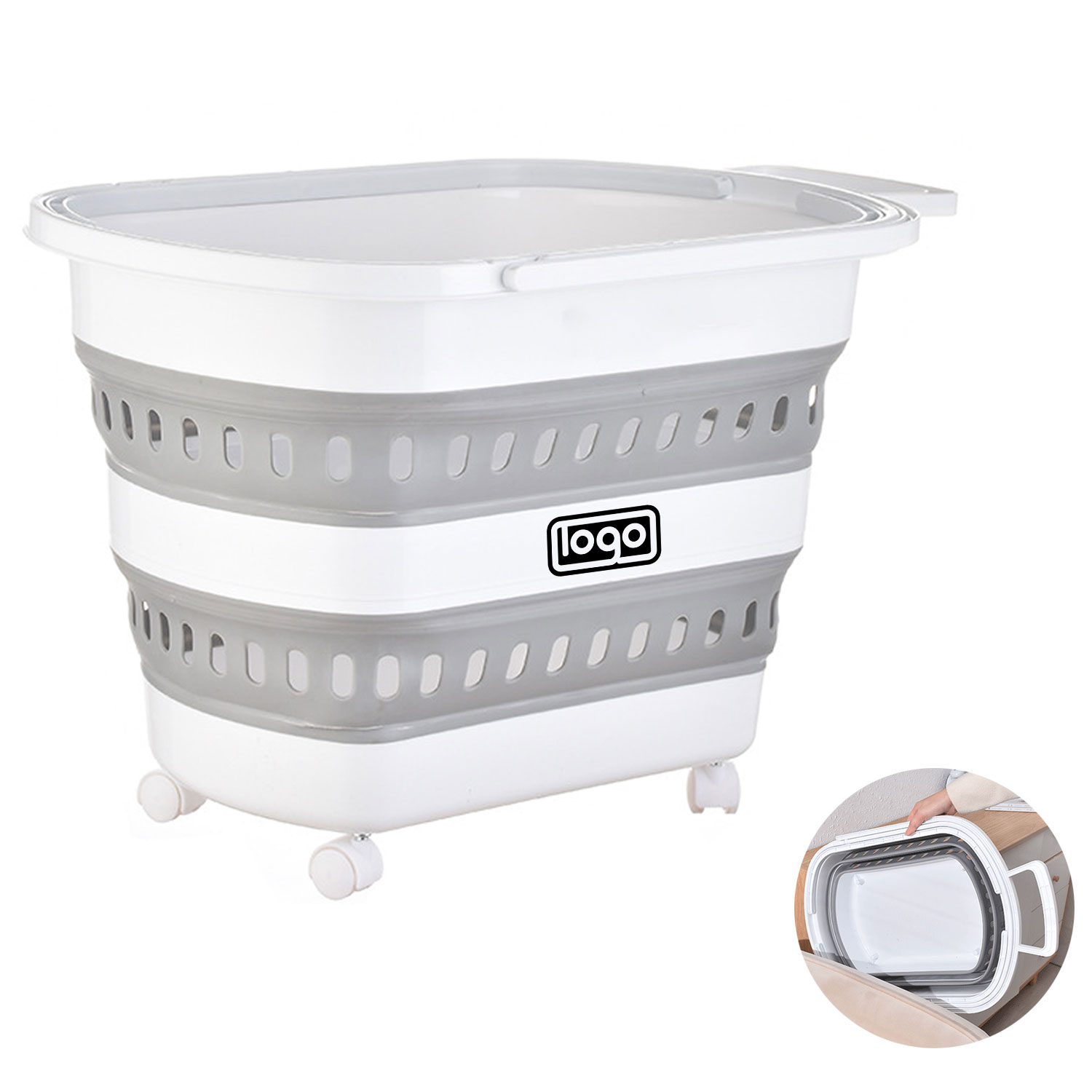 Foldable Wheeled Shopping Cart - Lightweight & Portable 2