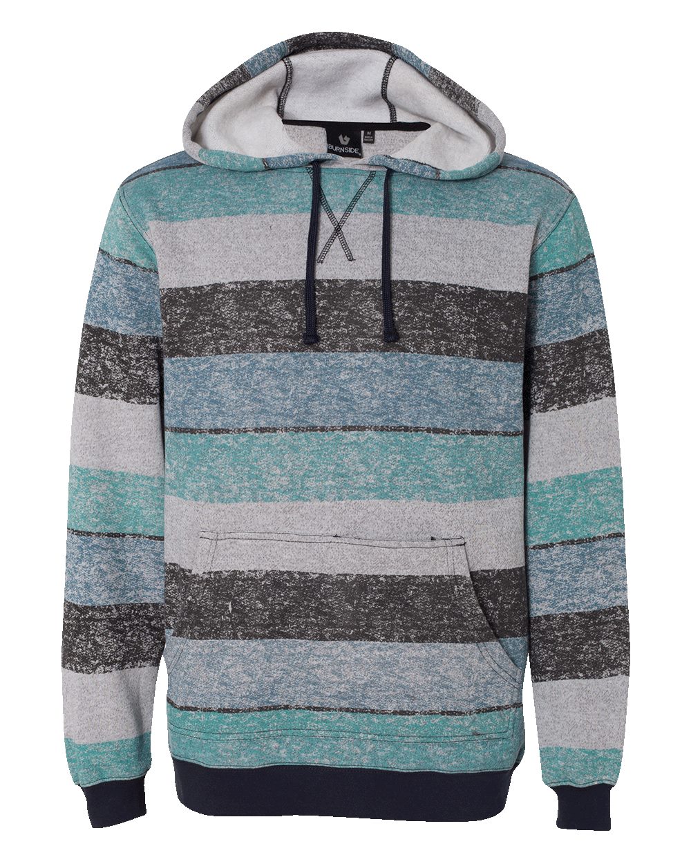 Printed Stripes Fleece Sweatshirt 8603