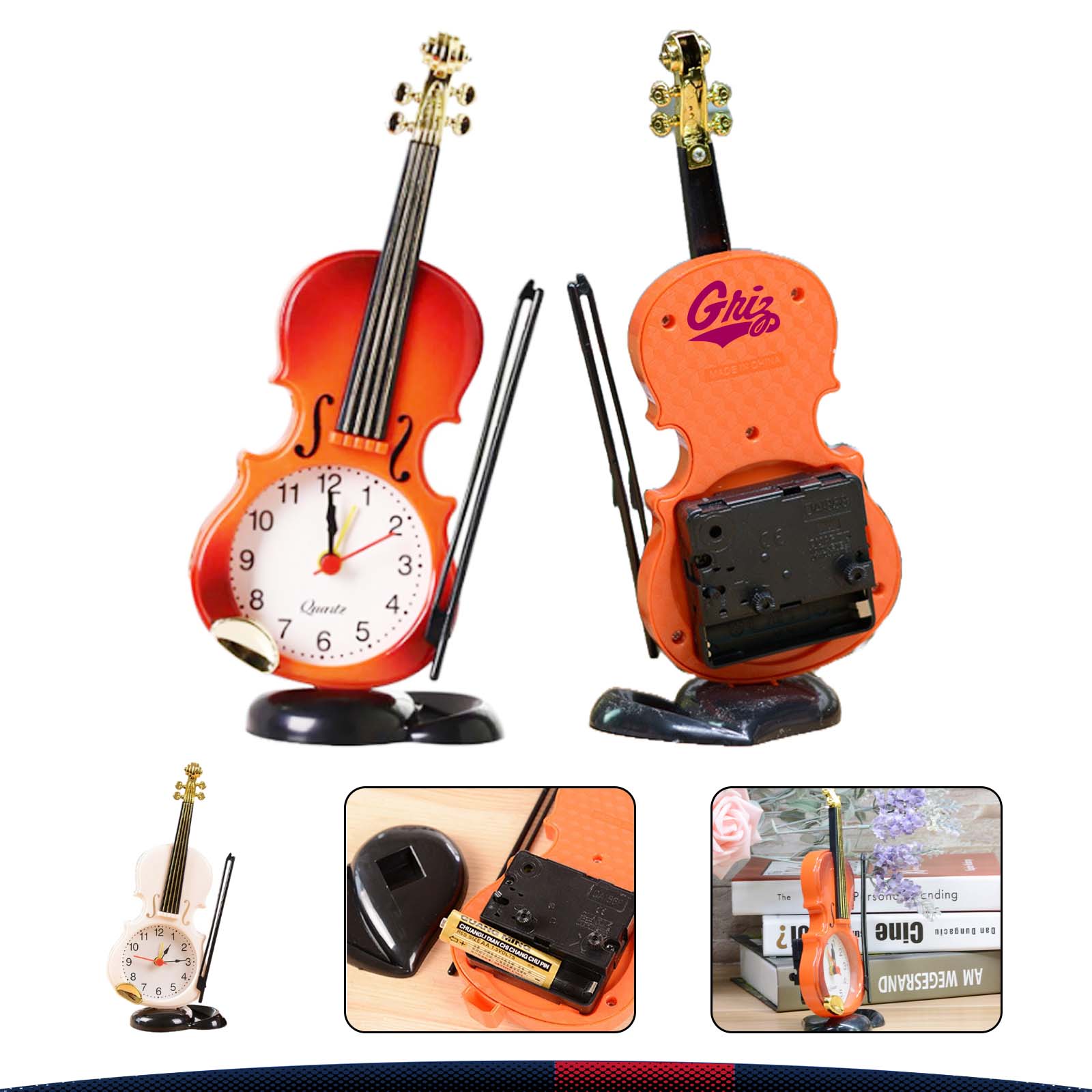 Mini Violin Alarm Clock 2