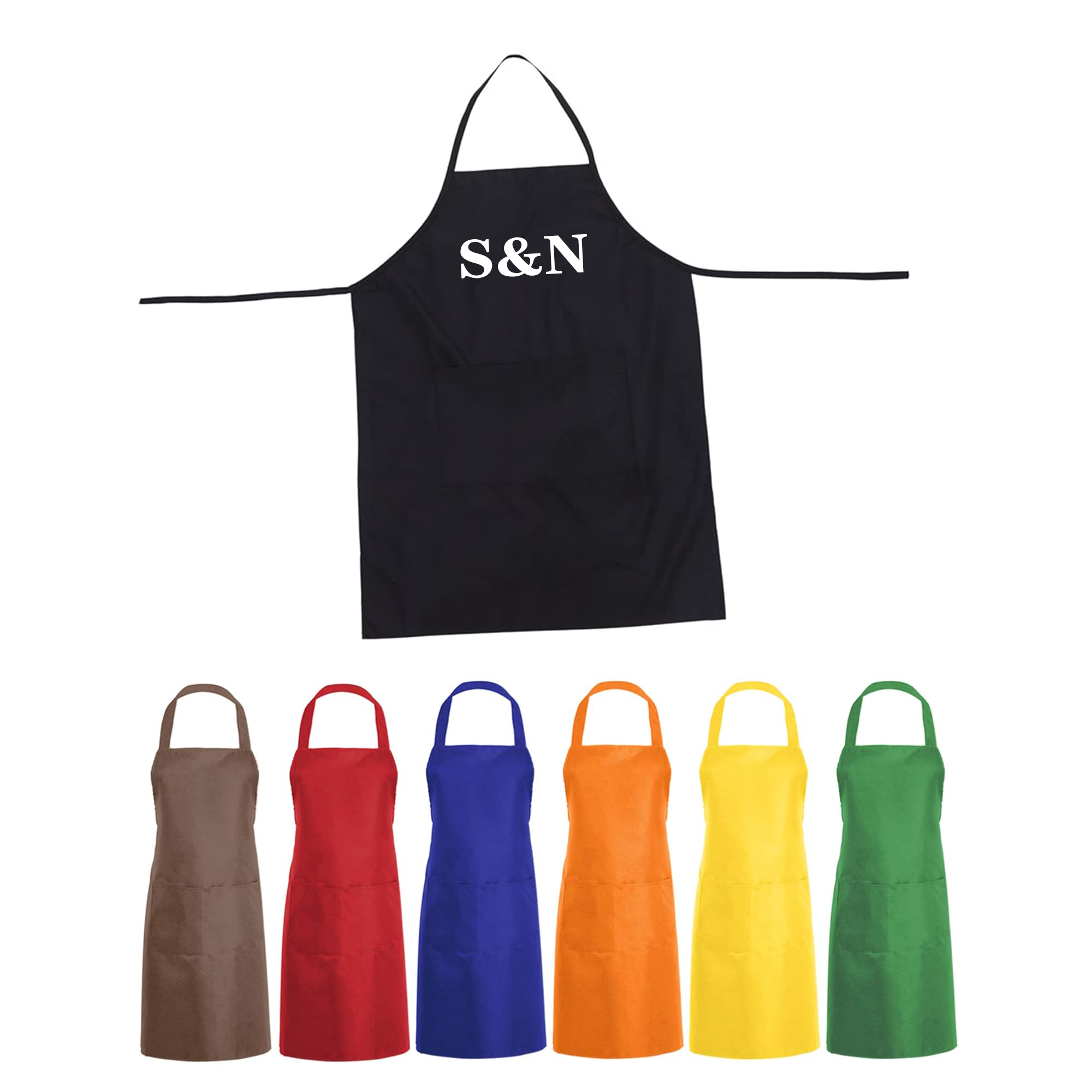 Restaurant Kitchen Cooking Apron Polyester Fabric 3