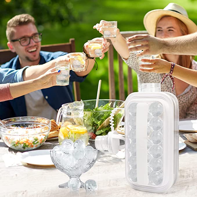 2 in 1 Portable Ice Cube Maker Kettle W/14 Grids For Cold Drink 6