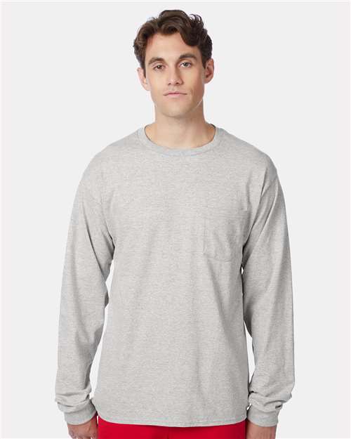 Unisex Authentic Long Sleeve Pocket T-Shirt - 5596 27
