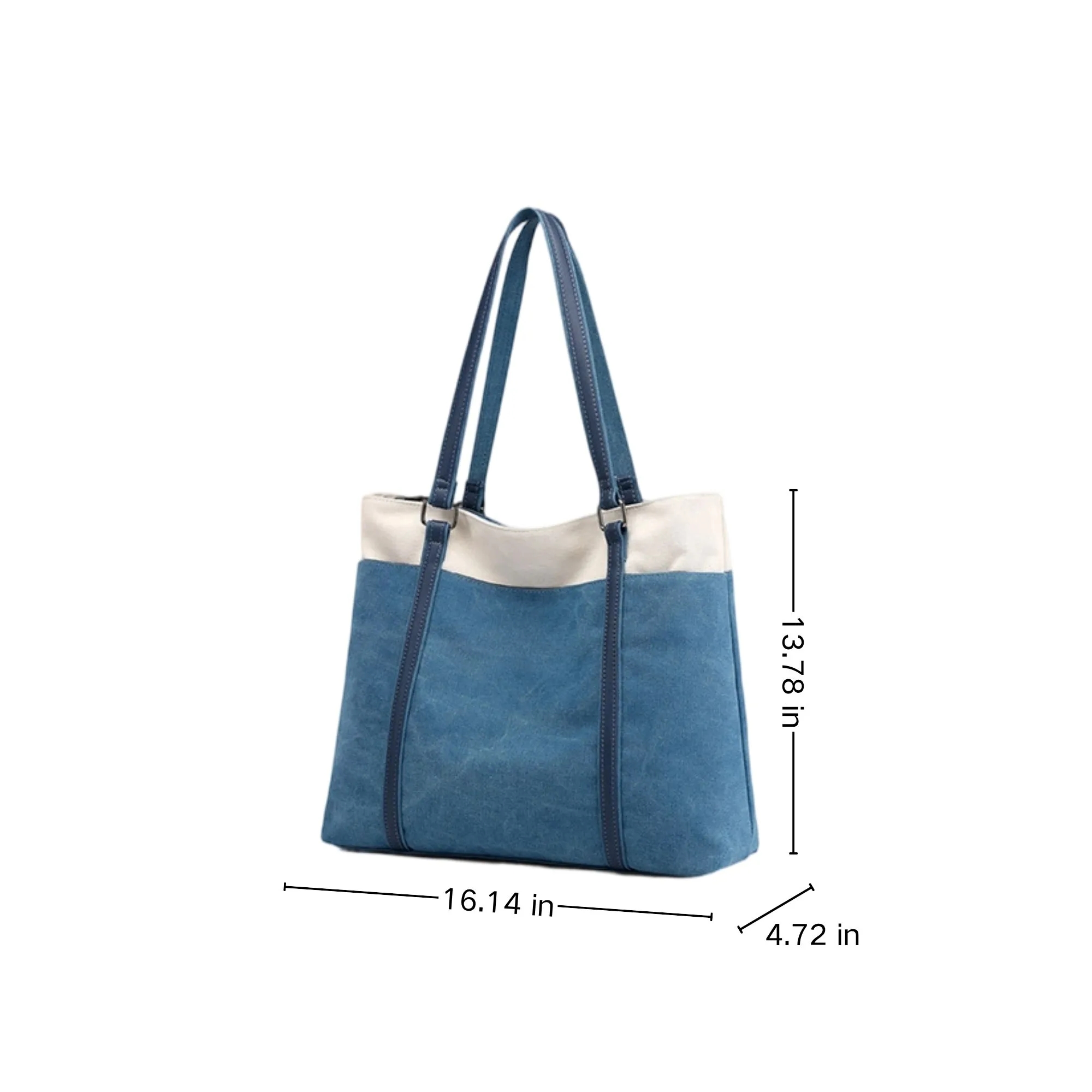 Large Capacity Multi Pocket Canvas Bag Free Shipping, custom tote bag with logo imprint 4