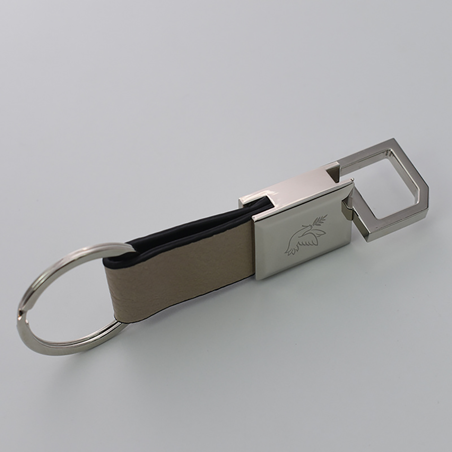 Personalized Custom PU Laser Leather Keychain 5