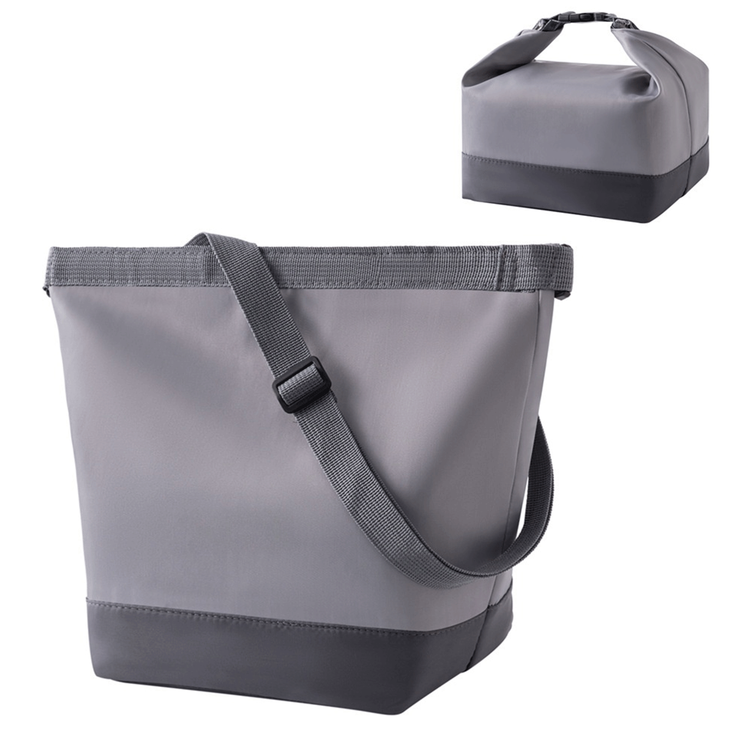 Portable Color-Block Oxford Insulated Tote Crossbody Bag 2