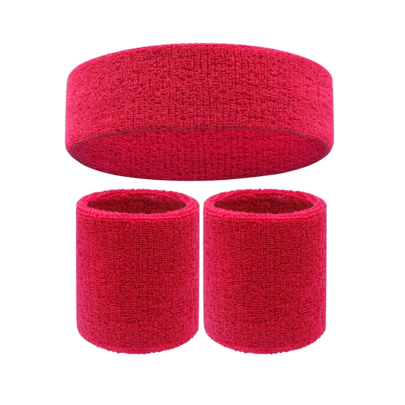 Sweatband Sports Headband Wristband Set 23