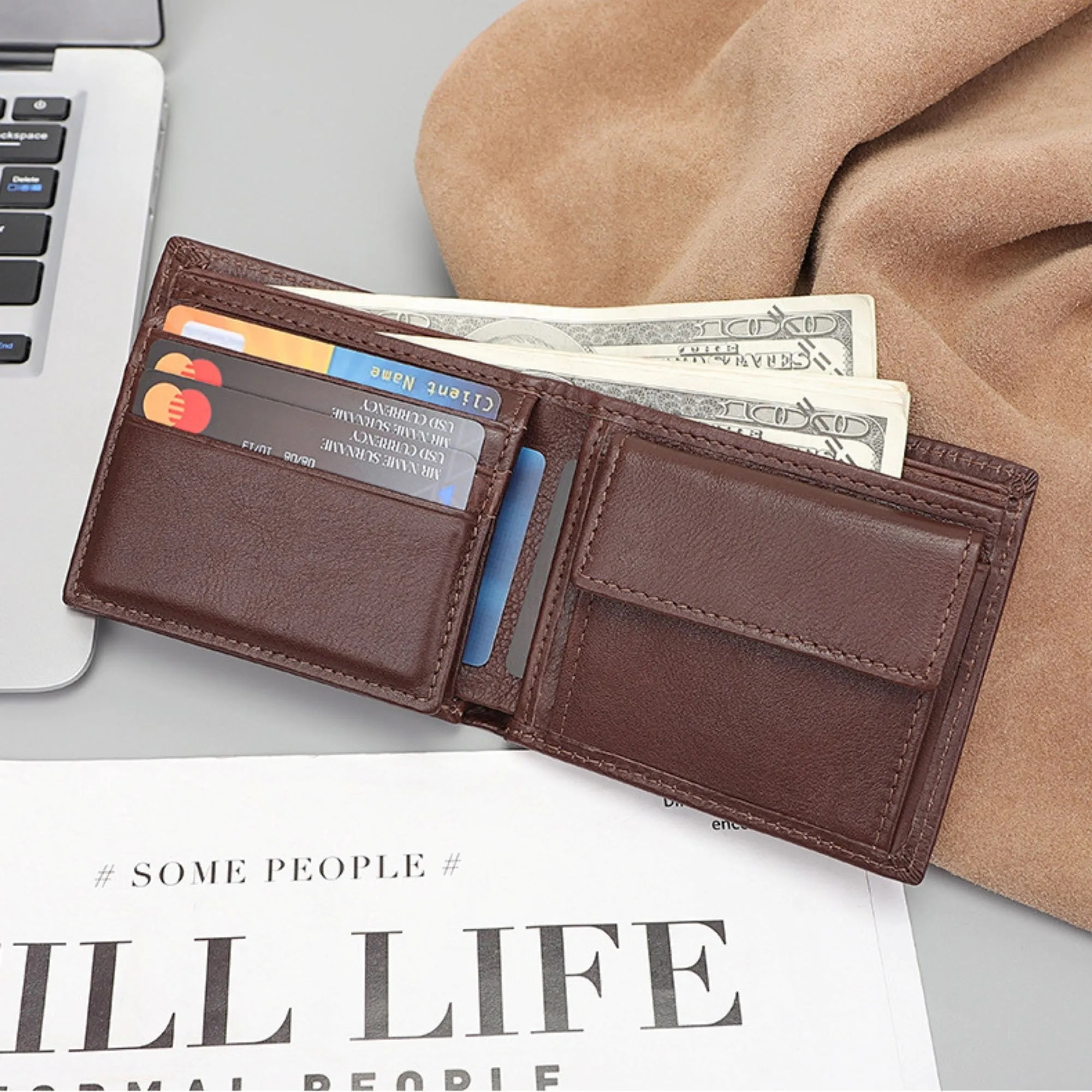 Cowhide Multi Card Wallet Card Case 3