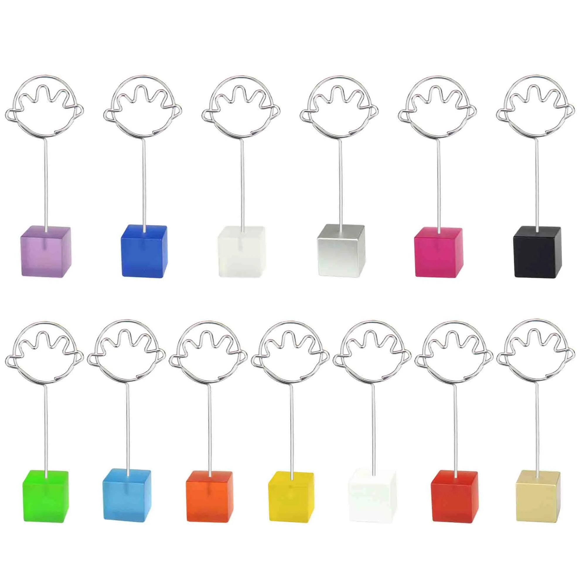 Lightweight Cube Base Memo Holder with Alligator Clip 1