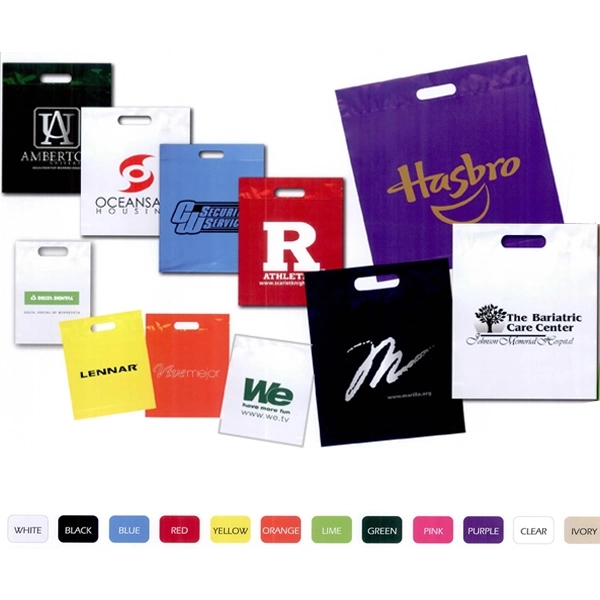 12" x 15" x 3" Fold Over Die Cut Handle Bag 2