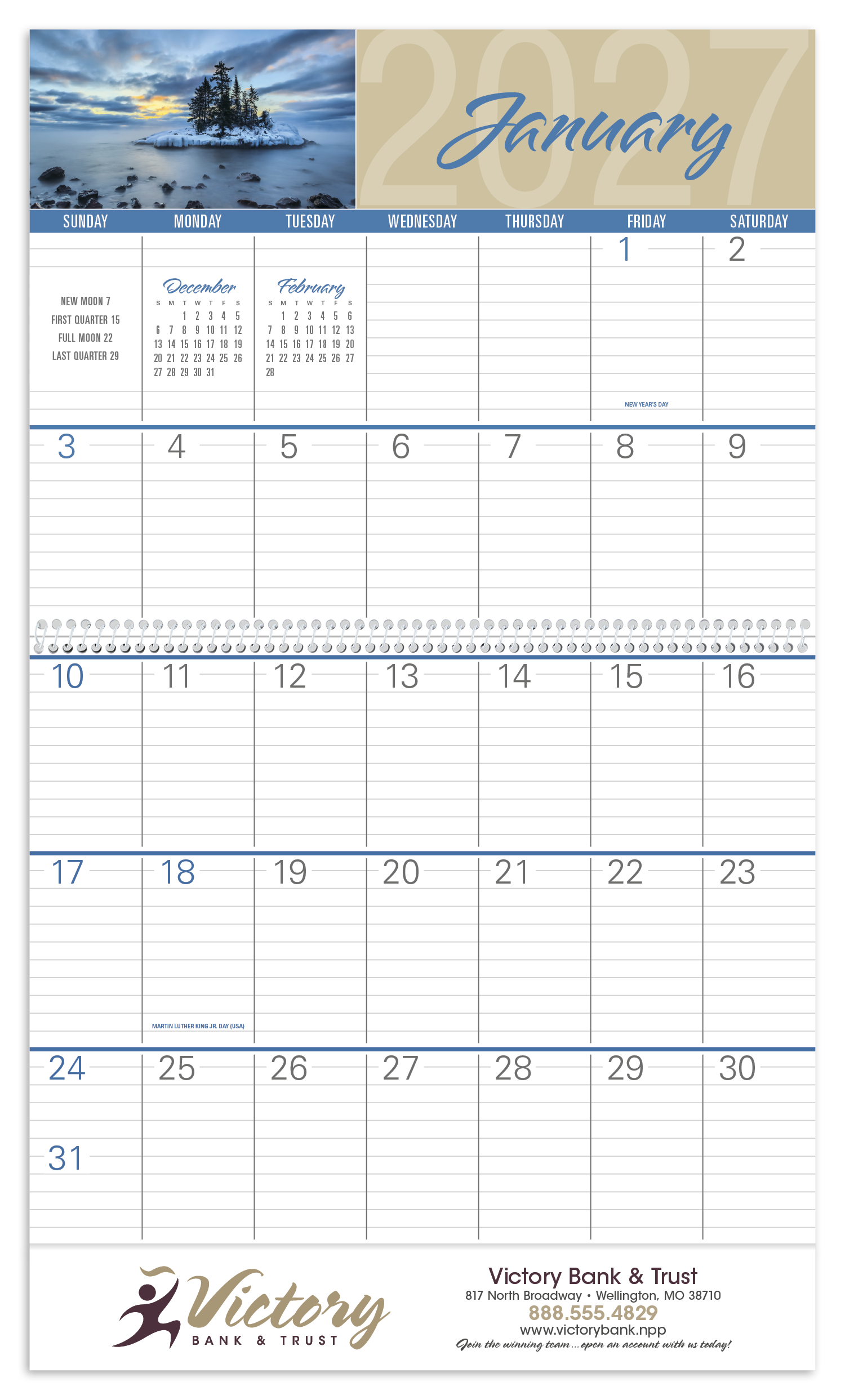 Triumph® Calendars Scenes of America Big Block Memo Calendar 75
