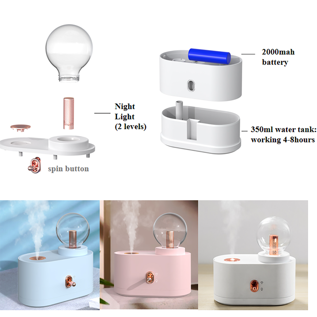 Humidifier with Night Light 3