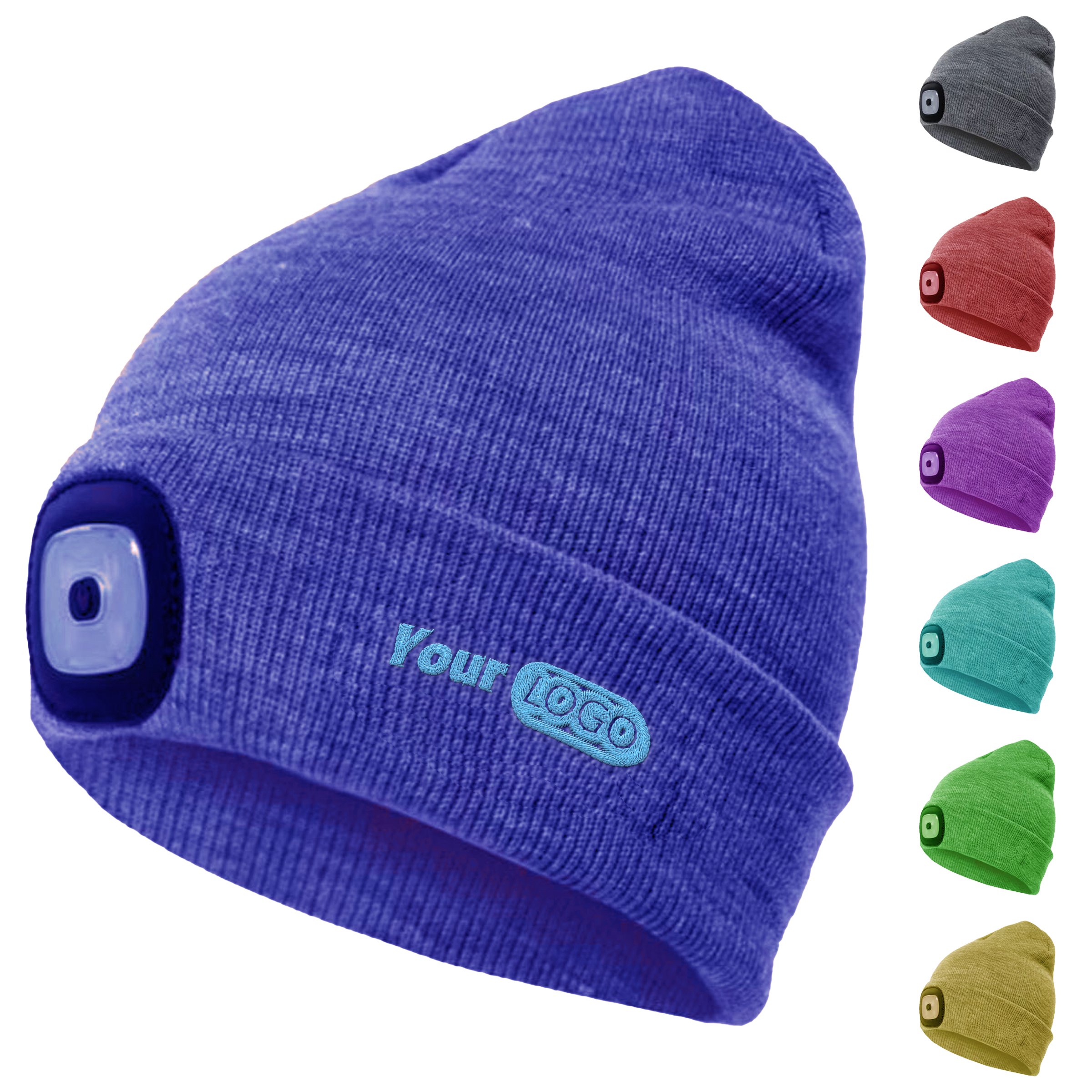 Yarn Rechargeable Led Beanie Hat With Multiple Color Options 1