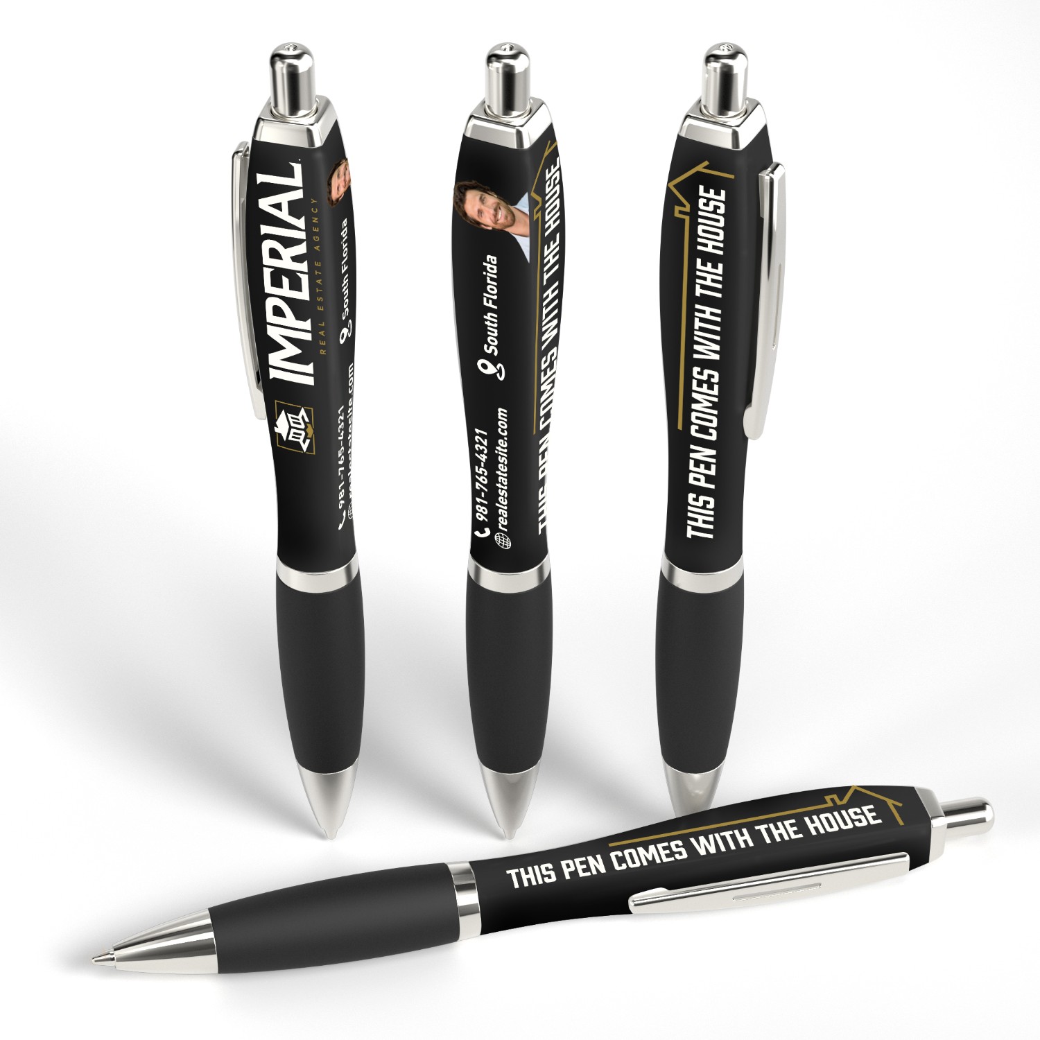 Squared Basset Satin Soft Touch Gel Performance Pen™ (Chrome) (Recycled) 2