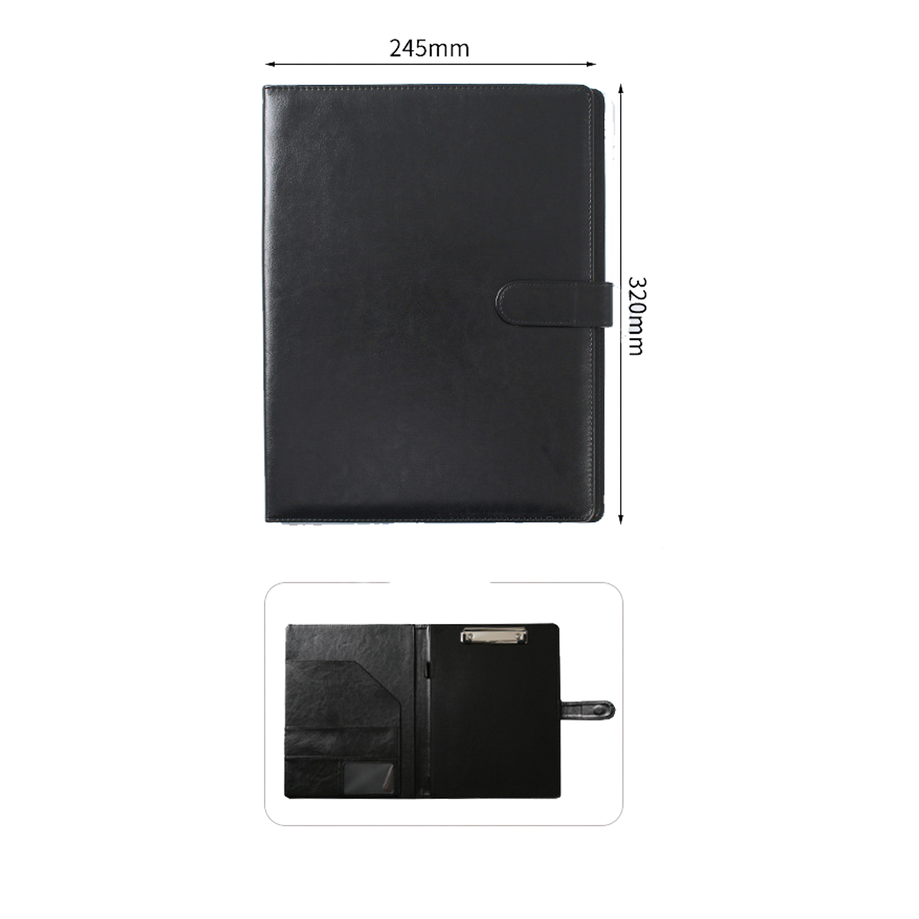 Debossed Leather Resume Portfolio Folder-Ocean 3