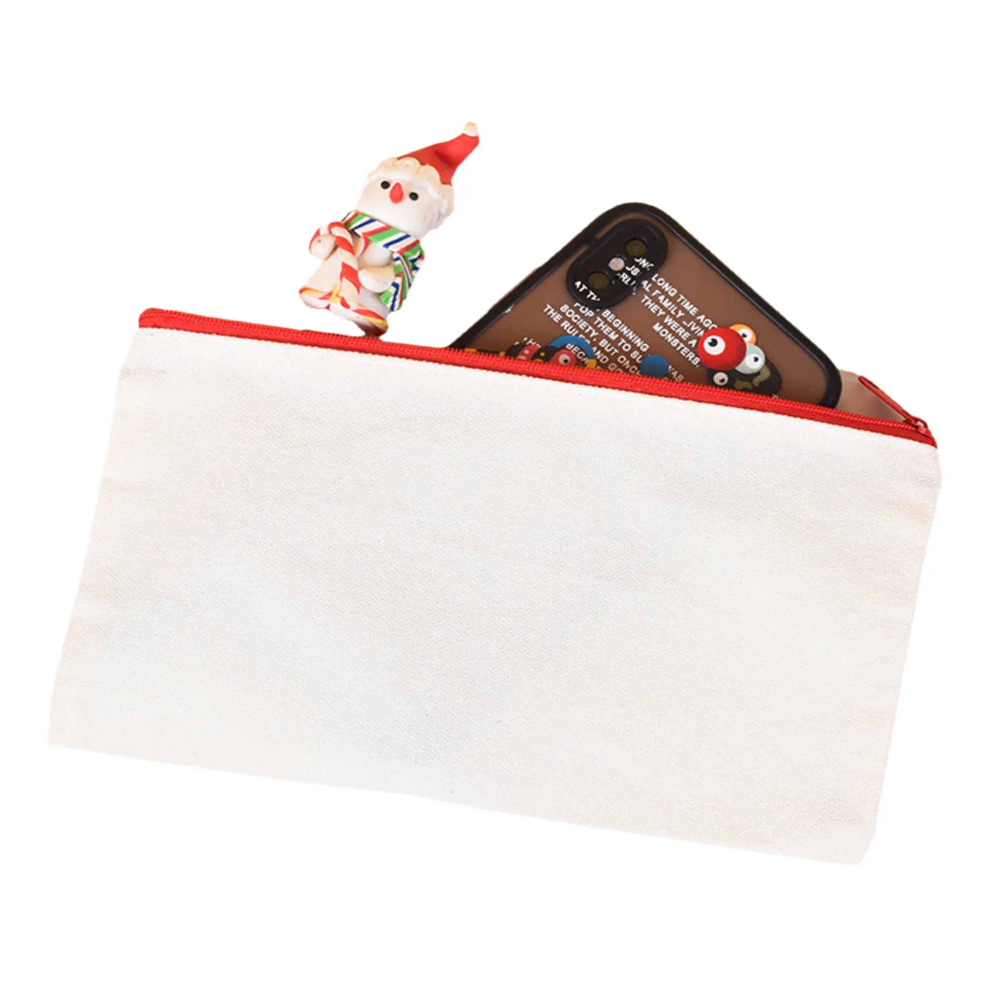 MOQ 100Full Color Multipurpose Canvas Zippered Pencil Case 6